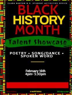CBHS Student Activities Office Presents a BHM Talent Showcase